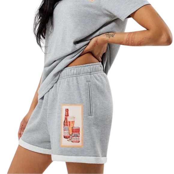 Budweiser By PacSun Vintage Rolled Sweat Shorts - Picture 3 of 5